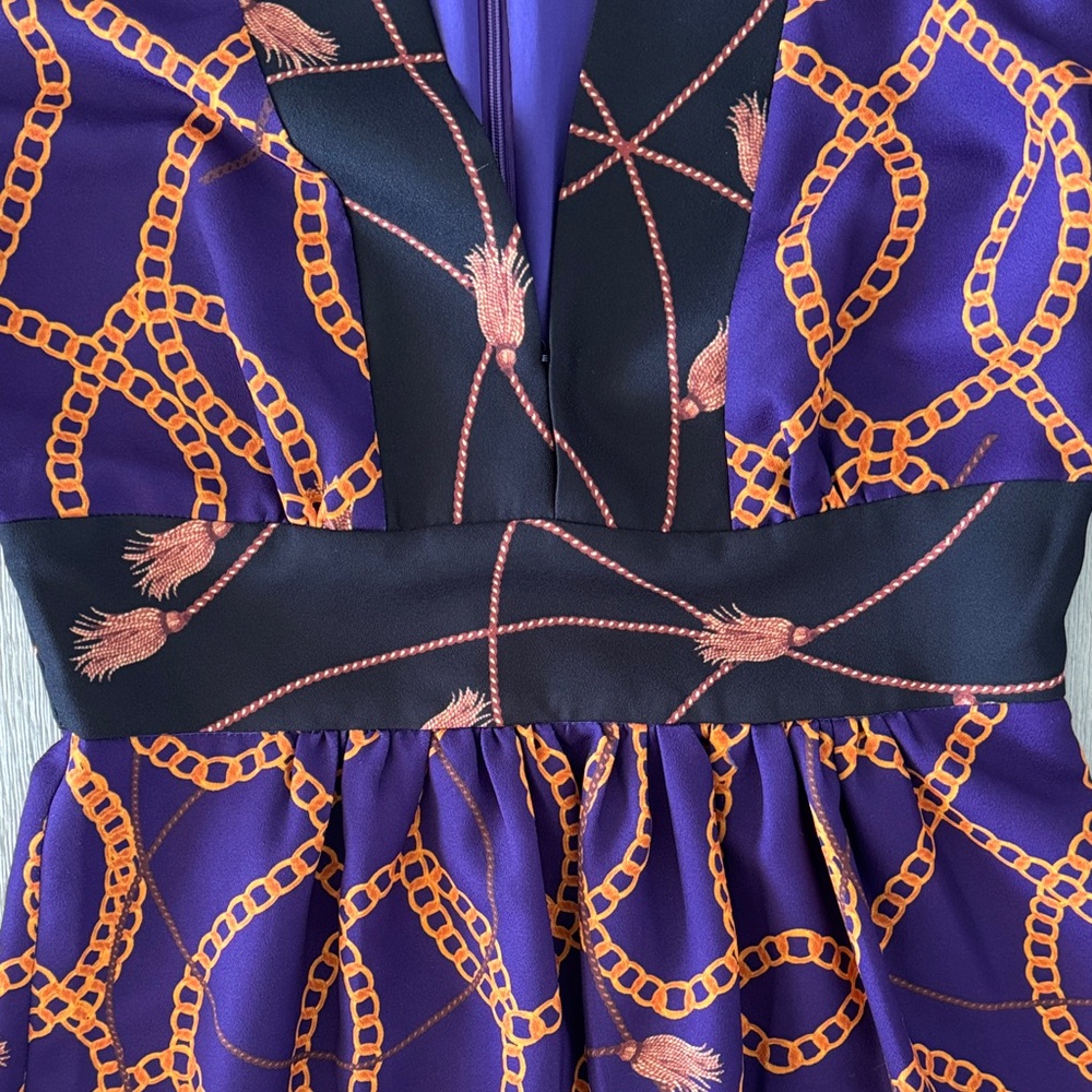 Neiman Marcus Purple and Black Dress - Picture 5 of 7